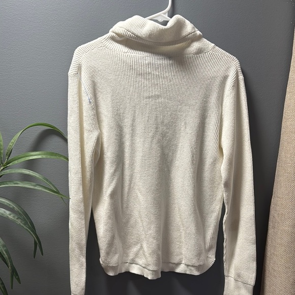 Lauren‎ Ralph Lauren Cream Turtleneck Sweater with Ribbed Detailing - Picture 7 of 8
